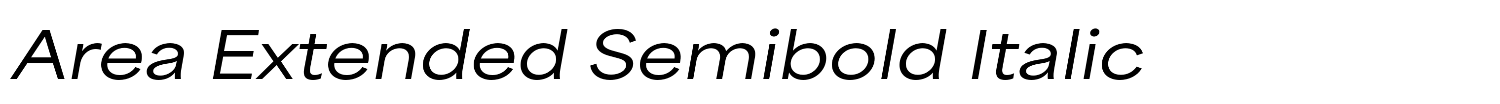 Area Extended Semibold Italic